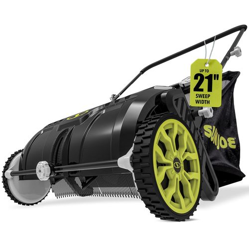 Sun Joe SDJ601LS | 21in Manual Leaf Sweeper | 22Gal Collection Bag (Refurbished)
