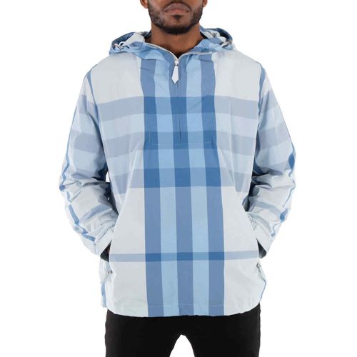 Burberry Sky Blue Check Jarrett Quarter-Zip Jacket