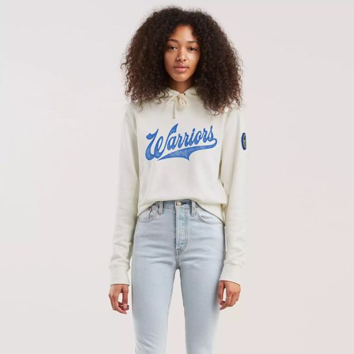 [16LBWKL009GSW-BRWH] WOMENS LEVIS NBA GOLDEN STATE WARRIORS PULLOVER HOODIE