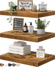 10" Deep Floating Shelves for Wall - 10 X 16 Inch Book Shelf Bathroom Bedroom Ki