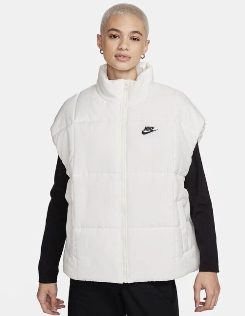 Women Nike Sportswear Classic Puffer Therma-FIT LOOSE Vest White FB7679-100 XL