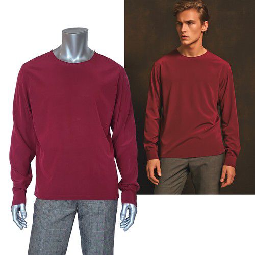 GUCCI MENS TOP LONG SLEEVE STRETCH SILK FABRIC LOGO BUTTONS sz IT 50