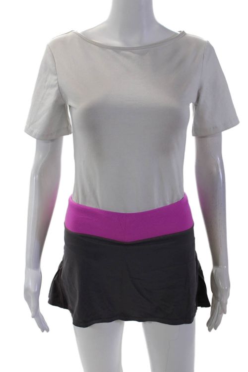 Lululemon Womens Stretch Pleated Two-Toned Mini Activewear Skort Pink Size 4