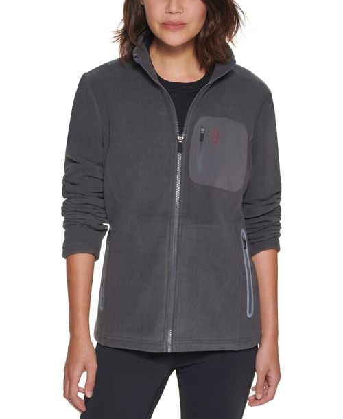 Bass Outdoor Women's Highline Trail Printed Half-Zip Fleece Top Asphalt XS