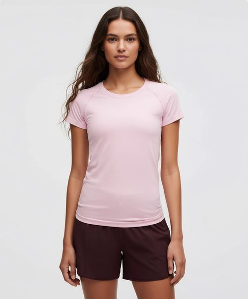 NWT LULULEMON Swiftly Short Sleeve Hip Dilute Wash Rose Mellow Pink Sz 2 4 6 $68