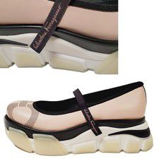 SALVATORE FERRAGAMO SHOES DAMSKOR BALLERINA SNEAKERS CHUNKY SOLE LOGO sz 9