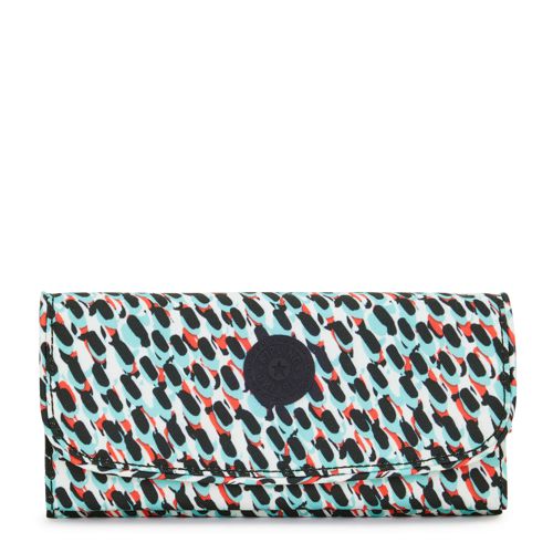 Kipling Women's Money Land Printed Organizer RFID Blocking Snap Wallet