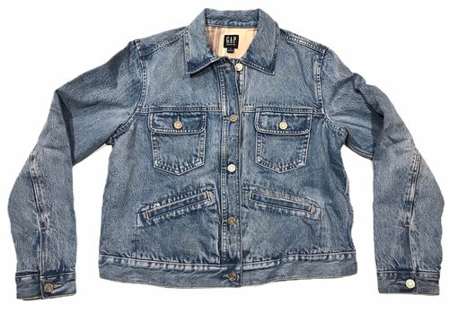 NWT GAP Women's Denim Jacket Sz XS-Small PETITE Flannel Lining 100% Cotton