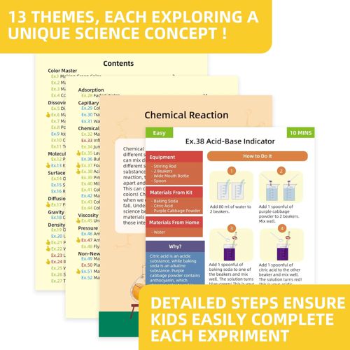 Science Experiment Kit for Kids, Boys & Girls Age 4-5-6-7-8, Birthday Gift for 4