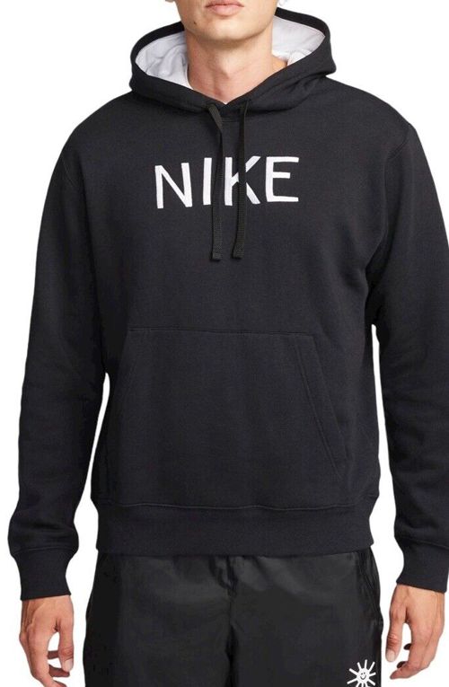 Men Nike SPORTSWEAR PULLOVER HOODIE Black/White Dq4020-010