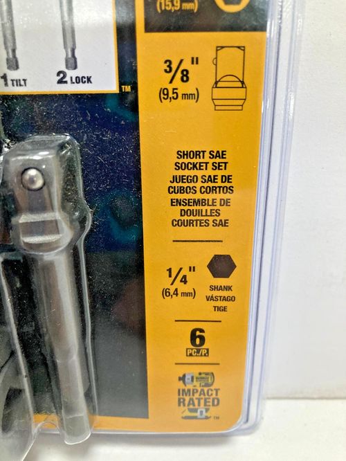 Dewalt Max Fit Ultra Sockets 1 Tilt 2 Lock 5 Sizes 2 Click Technology