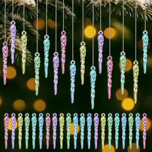 36 Pcs Pastel Candy Christmas Ornaments for Tree and Winter Decor