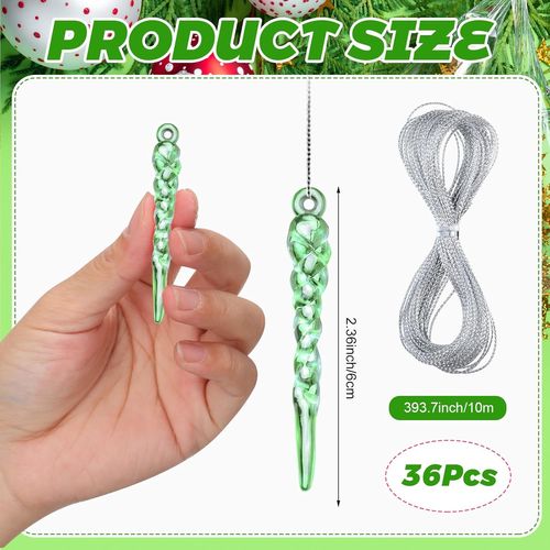 36 Pcs Pastel Candy Christmas Ornaments for Tree and Winter Decor