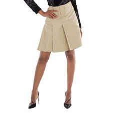 Burberry Pleat-Detail A-Line Midi Skirt