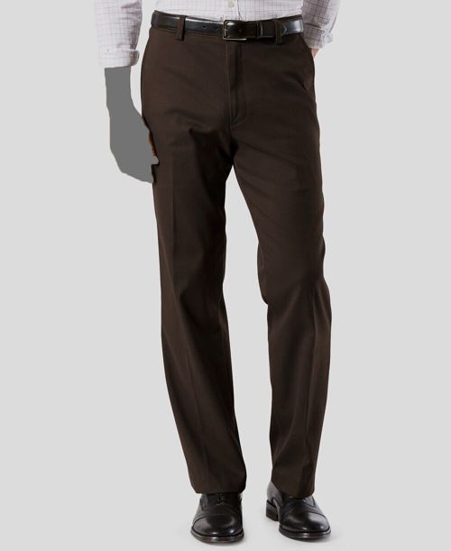Dockers Men's Gray Easy Classic Fit Khaki Stretch Pants Size W42/L30
