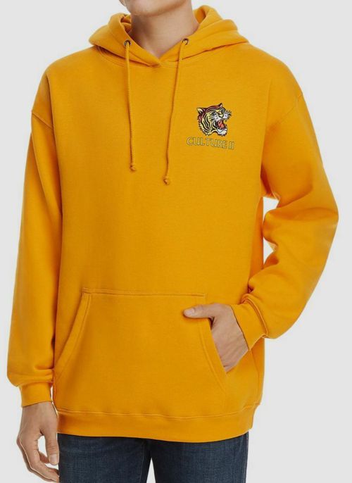 $468 Migos Bravado Mens Gold Graphic Logo Culture II Hooded Sweater Sweatshirt L
