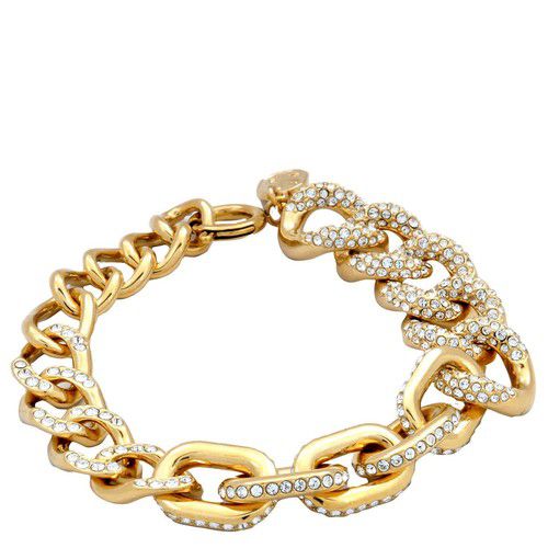 Swarovski Dextera Gold-Tone Plated Pave Bracelet, Size S