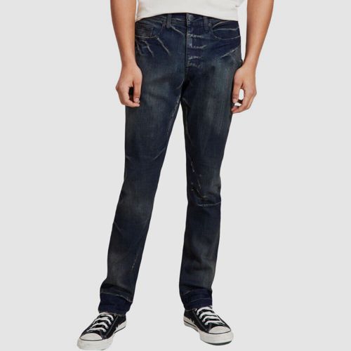 $70 Heroes Motors Men's Slim Straight Fit Black Denim Jeans Pants Size 31W 32L