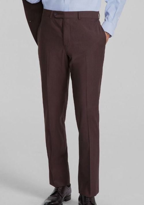 Brooks Brothers Men Brown Classic-Fit Wool Blend Suit Pants Size 33W 30L