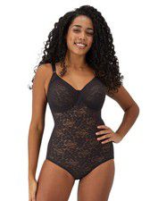 Bali Lace 'N Smooth Body Briefer Shaper UW Cups Sheer Firm Power Wear Women 8L10