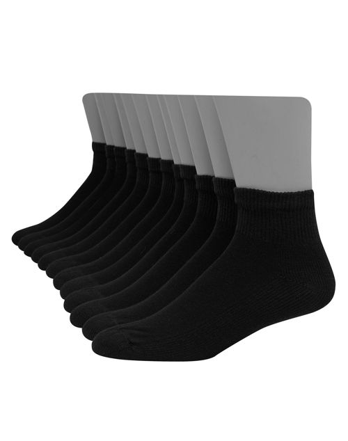 Hanes Ankle Socks 12-Pack Men's Ultimate Wicking Cool Comfort Oder Control 6-12