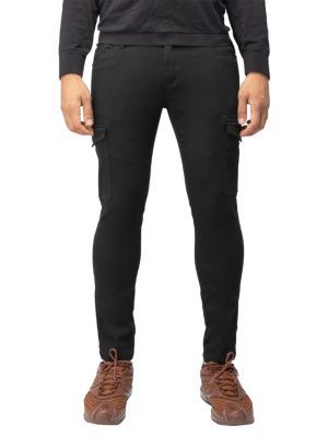 X RAY Men's Commuter Pants With Cargo Pockets, Black, 36 x 32