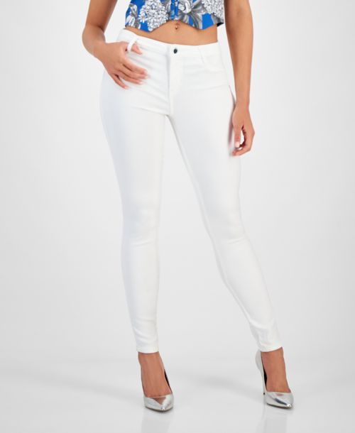 Guess Women's Mid-Rise Sexy Curve Skinny Jeans - Optic White Rinse