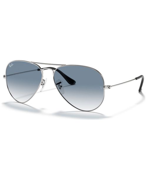 Ray-Ban Unisex Sunglasses, RB3025 Aviator Gradient - SILVER/BLUE GRADIENT