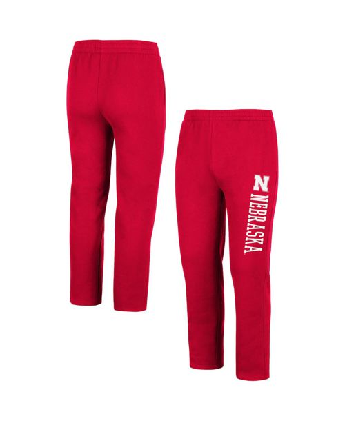 Men's Colosseum Scarlet Nebraska Huskers Fleece Pants - Scarlet
