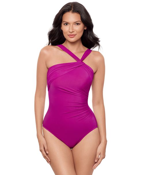 Miraclesuit Women's Rock Solid Europa One Piece Swimsuit - Framboise