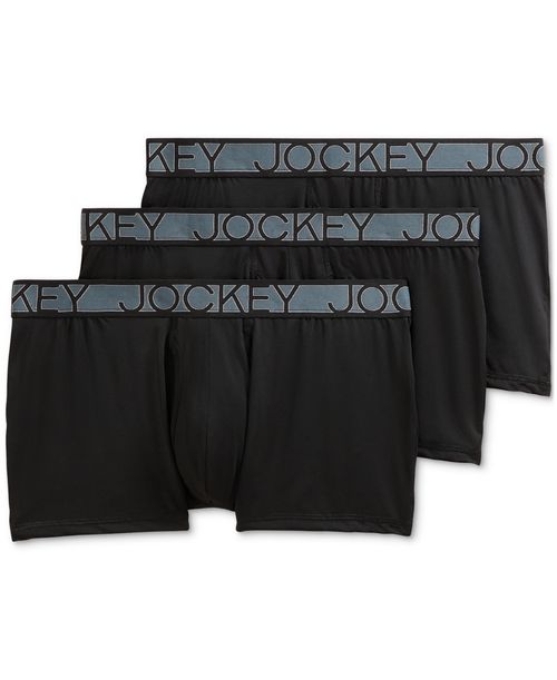 Jockey Active Microfiber 2.5" Trunk - 3 Pack - Black
