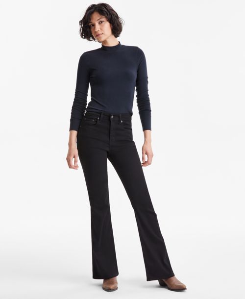 Levi's Women's 726 High Rise Slim Fit Flare Jeans - Soft Black