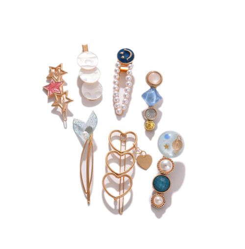 Sohi Women's Embellished Hairpin Set - Gold