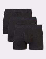 Hanes Originals Ultimate Men's SuperSoft Trunk Underwear, Black, 3-Pack