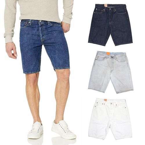 Levi's Mens 501 Jean Shorts Denim Jeans Straight Button Leg Fly 100% Cotton