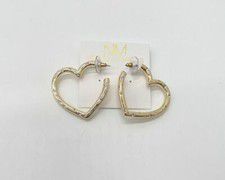 $38 Neiman Marcus Women's Gold Embellished Crystal Heart Earrings