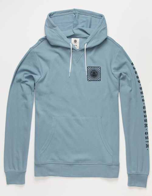 Element Men's Ridge Art Lightweight Graphics Hoodie Light Blue Size M
