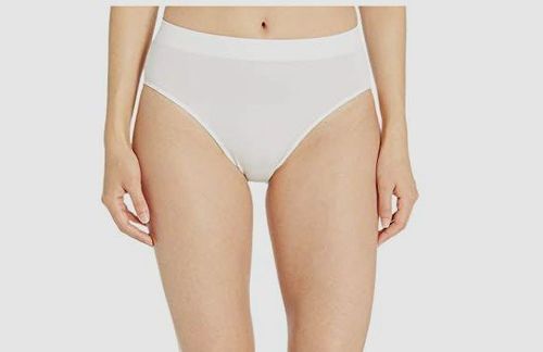 $15 Wacoal Women's White B Smooth Hi Cut Brief Underwear Panties Size 7/L