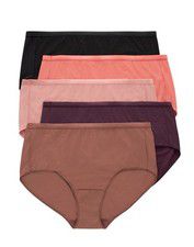 Hanes Just My Size Women's Breathable Mesh Brief Underwear, 5-Pack (Plus )