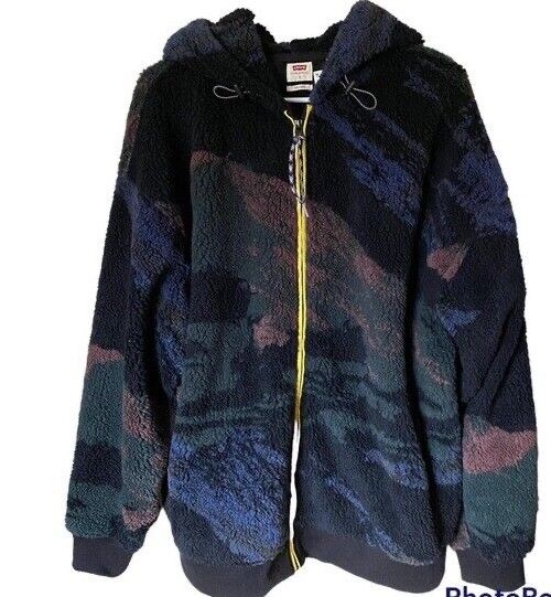 Levi's Premium Cozy Sherpa Full Zip Hoodie Black A34640001