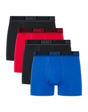 Hanes Moves Ultimate Men's Anti-Chafe Trunk Underwear, Total Support Pouch,