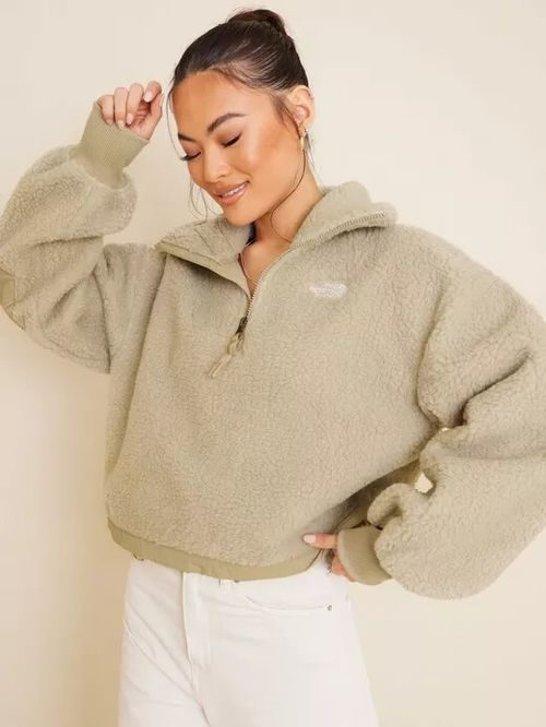 The North Face Women’s Platte Sherpa ¼-Zip – Printed Fleece Pullover – 3249