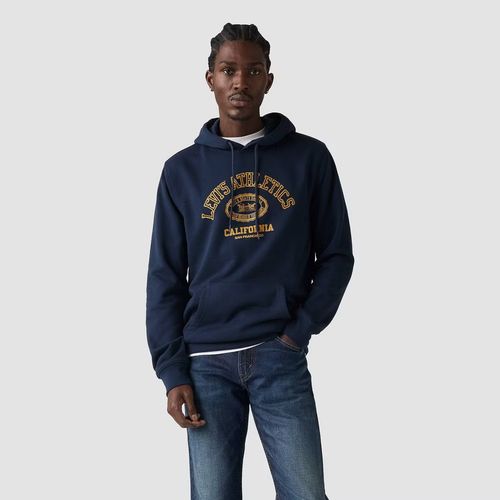 Levi Men Standard Fit Pullover Hoodie Sweatshirt - Navy 2 Horse Crest