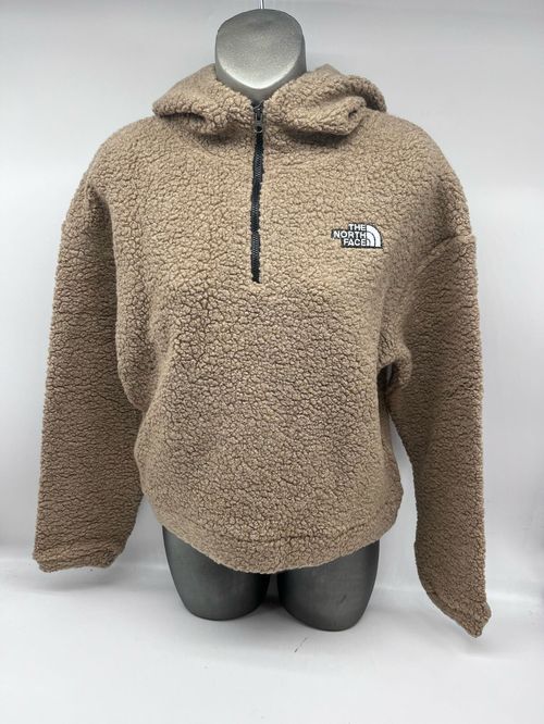 The North Face Women’s Teddy Sherpa 1/2-Zip Cropped Hoodie – 2192