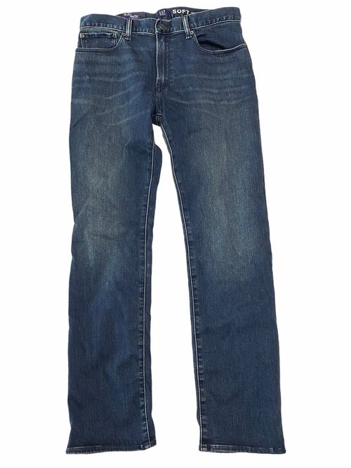 NWT GAP Flex Men's Denim Straight Jeans 33x32 Darker Wash Mid Rise #488837