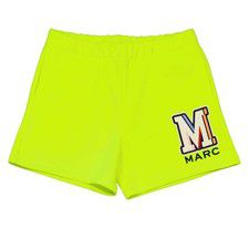 Little Marc Jacobs Girls Ochre Embroidered Fleece Logo Shorts, Size 8Y