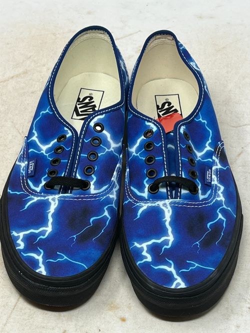 Vans Authentic Lightning Black/Blue Men's Size 9.5 Skate Shoes