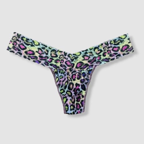 $25 Hanky Panky Womens Pink Disco Diva Lace Thong Panty Size OS(4-14)