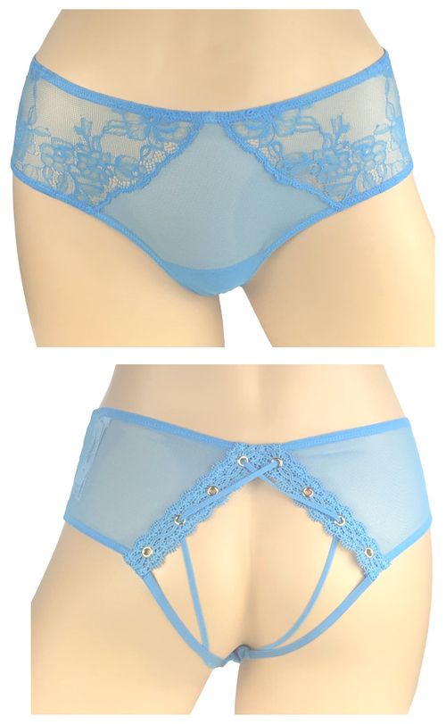 VICTORIA'S SECRET VERY SEXY OPEN BACK GROMMET LACE CHEEKY PANTY S M L XL NWT