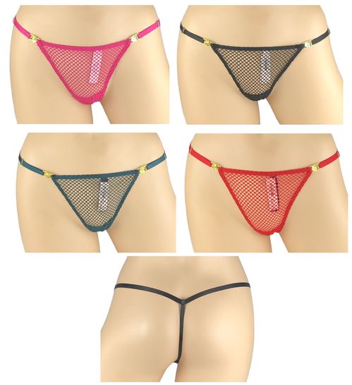 VICTORIA'S SECRET VERY SEXY FISHNET GOLD ROSE THONG PANTY XS S M L XL XXL NWT